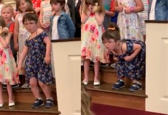 Dançarina de 5 anos rouba os holofotes na formatura da pré-escola